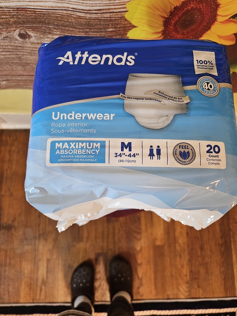 Men’s Maximum Absorbency Underwear - Medium, Blue